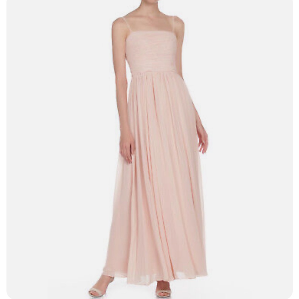 Blush Strapless Chiffon Gown